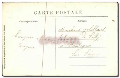 Asilo Nacional dos Convalescentes em St-Maurice (Seine) — Refeitório — Breguer Frères (Depositado) — Verso