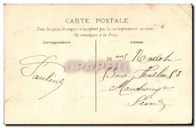 Bilhete postal antigo Saint Maurice Le pont Acqueduc do canal — Verso