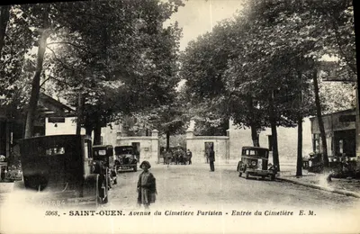 Saint-Ouen - Avenida do Cemitério Parisiense - Entrada do Cemitério E.M.