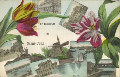 Saint-Ouen — vista panorâmica com tulipas — L'Abeille