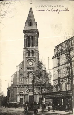 Saint-Ouen — A Igreja — avenida das Batignolles — editor Asnières, n°23