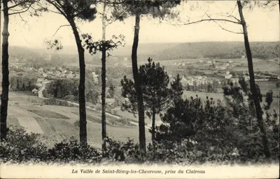 A Valle de Saint-Rémy-les-Chevreuse — vista do Claireau — A. Bourdier, imp.-edit., Versailles