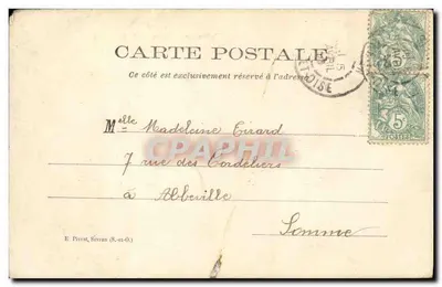 Sevran — A rua da Passerelle — Editor E. Pivost, n° 7 — Verso