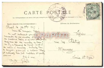 Forte do Mont-Valérien — Os Glacis — Editor Béchard, Nanteuil — Verso