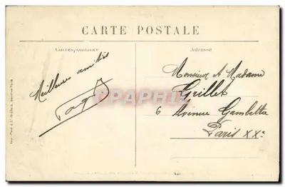 Suresnes — Stare schody prowadzące do stacji — Drukarnia L'Abelle w Suresnes — Rewers