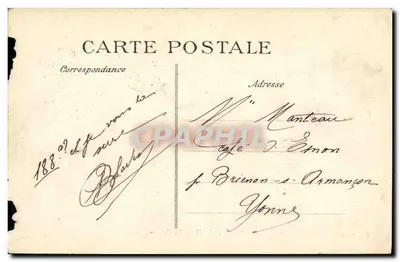 Stara pocztówka Saint Denis La Caserne Militaria — Rewers