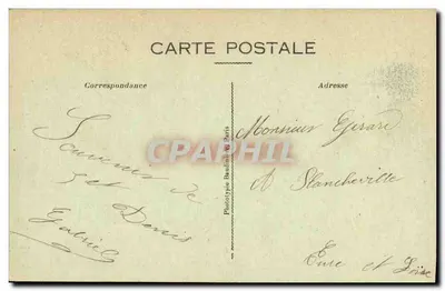 Plaza Thiers — Estatua monumental — J.F. - 22 - Saint-Denis — Reverso