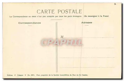 Castillo de St. Gratien — Vista del castillo de S.A.I. la Princesa Mathilde — Edición Trianon, No. 2071 — Reverso