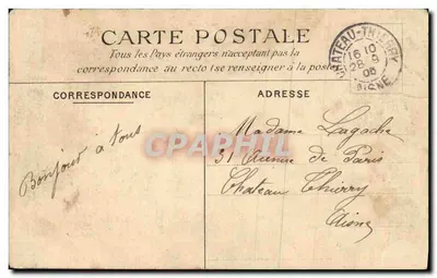 Saint-Cloud — Bassin do Fer à cheval — editor M. (número de série ilegível) — Verso