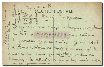 Saint-Martin-du-Tertre — Montée de la Route de la Gare — mont, edição Beaumont-sur-Oise — Verso