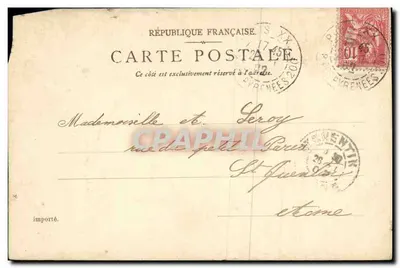 Intérieur de l'Abbaye Saint-Denis — Tombeau de Louis XII et d'Anne de Bretagne — Éditeur R. & A. D. Érta, P. M. plus — Back