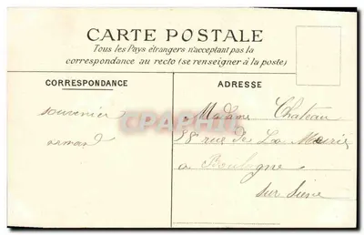 Zniszczenie zamku przez Niemców — 13 października 1870 — C.M. — Saint-Cloud — Rewers