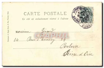 Saint-Riquier — Katedra — Fototyp A. Berger, Paryż — Rewers