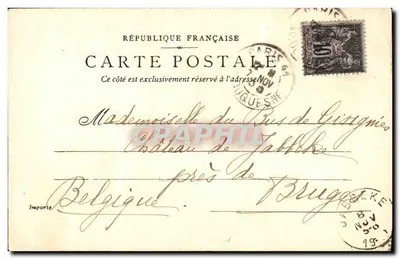 Castelo, fachada de entrada — Sainte-Lizaire, St-Germain-en-Laye — editor anônimo, n° 3594 — Verso