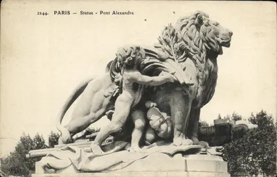Paris — Estátua — Ponte Alexandre — B.D. n°2244