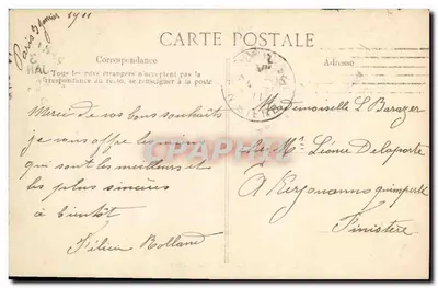 Paris — Avenue de l'Opéra — Éditeur ELD, n° 4050 — Verso