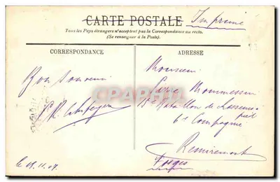 Paryż — Rue Soufflot i Panthéon — LL. n°165 — Rewers