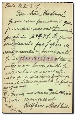 Paryż - Bulwar i Brama Saint-Denis — A. P. n°148 — Rewers