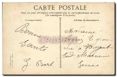 Paris — O Ponte Alexandre III — L.V. & Cie, n° 859 — Verso