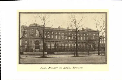 Paris. Ministério das Relações Exteriores — vista arquitetônica — Imp. Liva, 15 rue Saussaie-Picerot, Paris