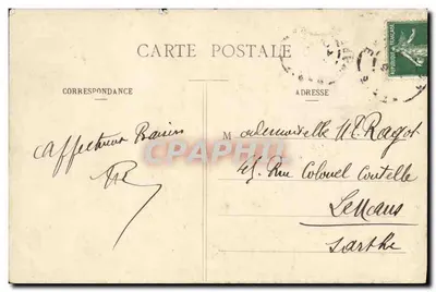 Parijs - Het Nieuwe Louvre - Place du Carrousel - Monument van Gambetta - 1906 — Achterkant
