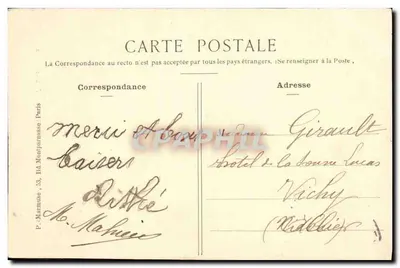 PARIS - Parc Montsouris - Em direção ao Observatório — P. Marmuse, n° 814 — Verso