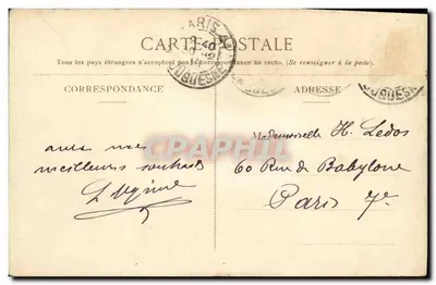 Paris — vista da avenida da República com o Panthéon — P. L. D. Dégaël, n°6 — Verso