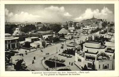 Międzynarodowa Wystawa Sztuki Dekoracyjnej - Paryż 1925 — Ogólny widok Esplanady Invalidów — ALS CALLEJE / LIPRETE