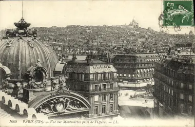 Paris (IXe) — Vista de Montmartre tirada do Ópera — LL. — N° 1009