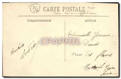 Inundações de Paris — Janeiro 1910 — Gare des Marchandises — LL. — Verso