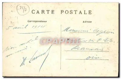 Parijs – Panorama naar de nieuwe Station d'Orléans — C.M. n°143 — Achterkant
