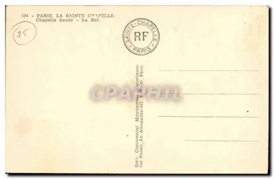 Parigi - La Santa-Chapelle - La Nef — editore Serv. Commercial, Parigi — Verso