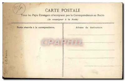 Jardin des Tuileries — Paris — J.C. Paris — Verso