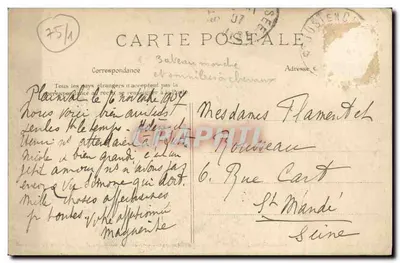 Paryż — Sąd Handlowy i Conciergerie — E. L. D. — Rewers