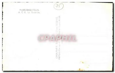 Jardim de Bagatelle — A Roseraie — Éditions Hozzaïs — Verso