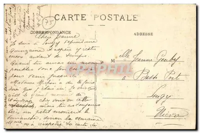 Paryż — Perspektywa na most Châtelet — Wydawnictwo Guillot, Paryż — Rewers