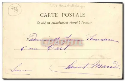 Paryż — Boulevard des Capucines widok z Rue Caumartin — wydawca N. Bus et attelages — Rewers