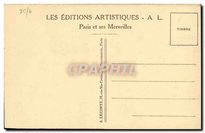 Notre-Dame — Roset van het Noordelijke Trassee — A. L. Éditions Artistiques — Achterkant