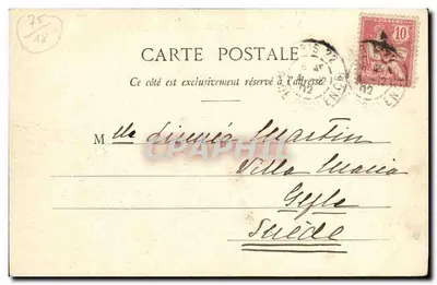 Paris - A Igreja do Sagrado Coração — editor desconhecido, n° de série 6 — Verso