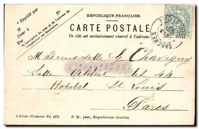 Park St. Cloud — L'Oasis — wydanie Trianon No. 1772 — Rewers