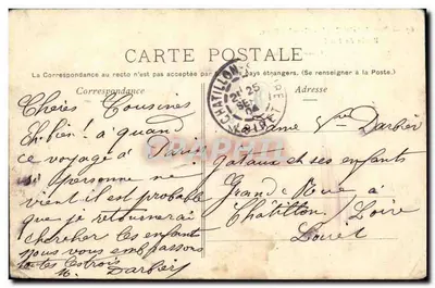 Cartolina d'epoca Saint Cloud Grandi Acque Serbatoio del Cavallo di Ferro — Verso