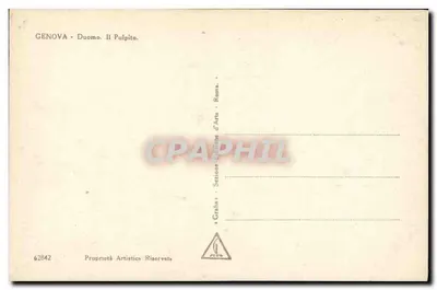 Genua - Duomo. Pulpito. — Wydawca « Grafia » - n° 62842 — Rewers