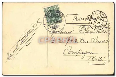 Türkheim — porta fortificada com brasão — editor L. L. Gasti — Verso