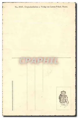 Meran — Pejzaż panoramiczny z kościołem i zasnieżonymi górami — Verlag von Lorenz Fränzl, Bozen, nr 310-5 — Rewers