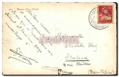 Mürren: Eiger-Mönch — 2710 — editor Mürren — Verso