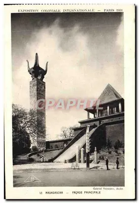 Madagascar — Facha Principal — Exposição Colonial Internacional — Paris 1931