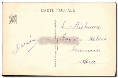 Exposição Colonial Internacional — Paris 1931 — Seção Tunisiana — A entrada do vilarejo indígena — V. Valenci, Arab. D.P.L.G. — Verso