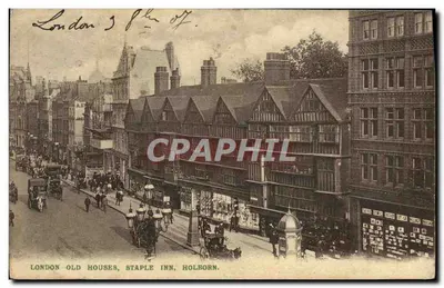 Londres — Velhas Casas, Staple Inn, Holborn — editor não visível