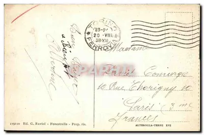 Fenestrelle (m. 1150) - Rifugio Albergo - Laghi Albergian (m. 2363) — Ed. G. Raviol — Back