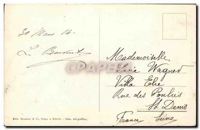 Bilhete postal antigo San Remo Via Giorgio Pallavicini — Verso